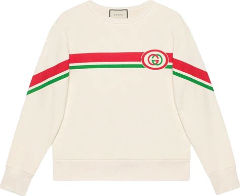 red and green gucci stripe sweatshirt|Gucci Sweatshirts for Women .